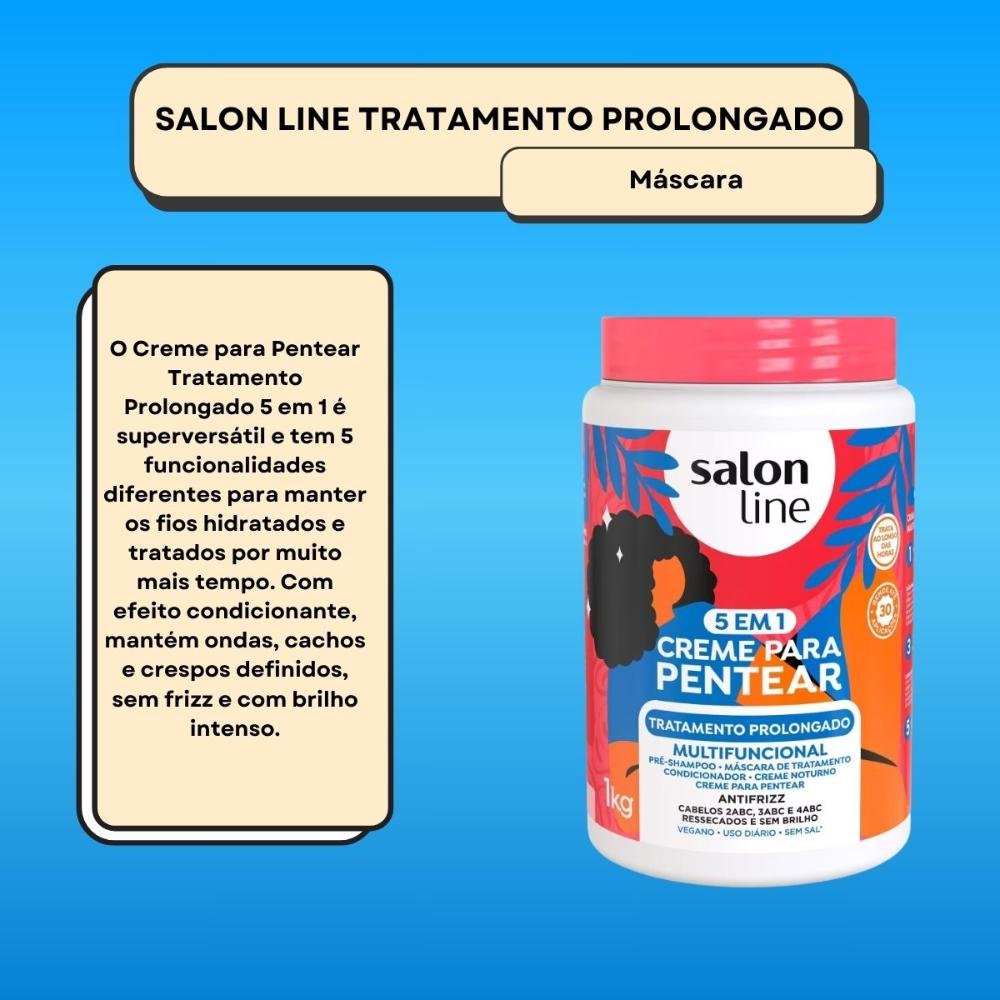 Salon Line Tratamento Prolongado Creme Para Pentear 1kg 1kg 7
