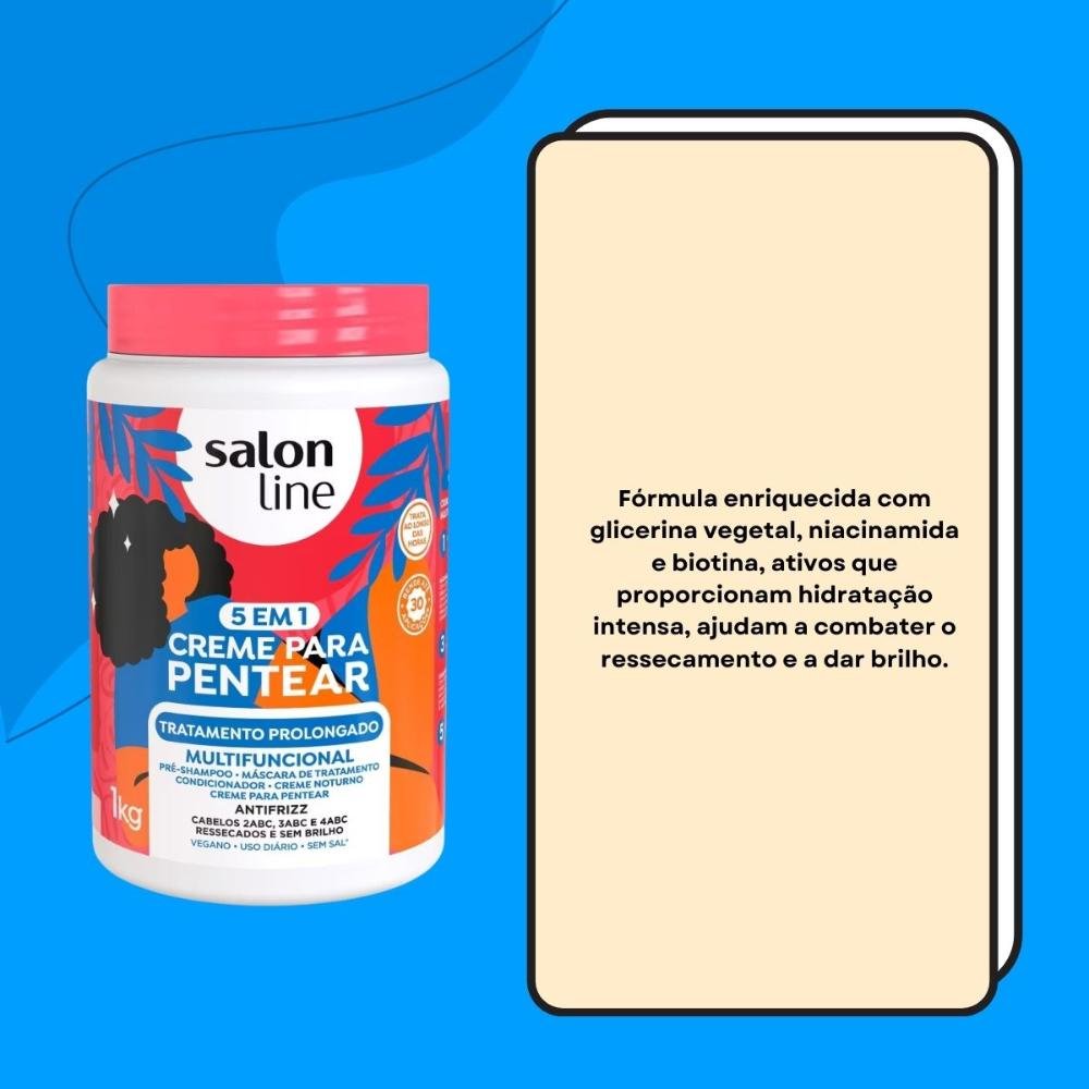 Salon Line Tratamento Prolongado Creme Para Pentear 1kg