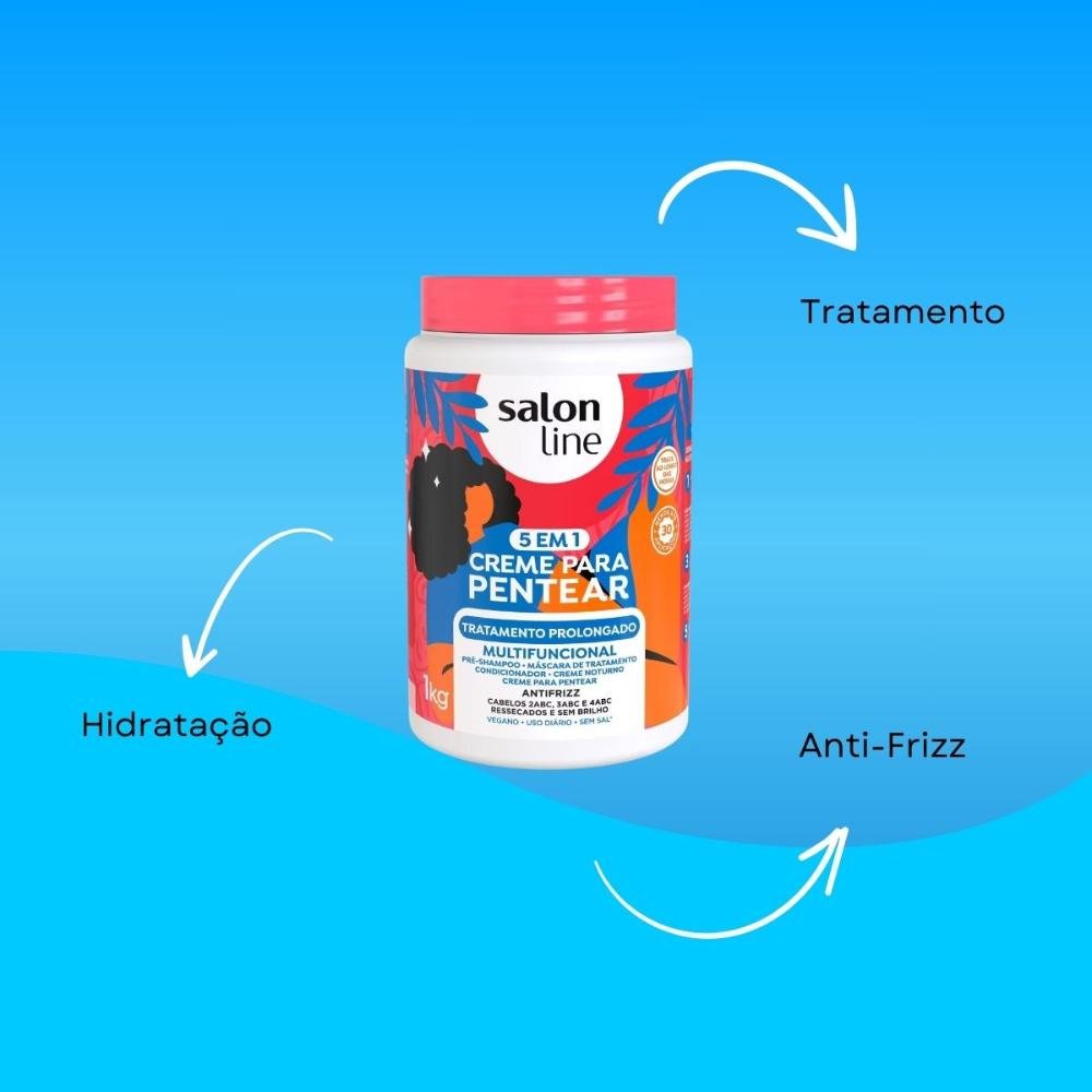 Salon Line Tratamento Prolongado Creme Para Pentear 1kg 1kg 2