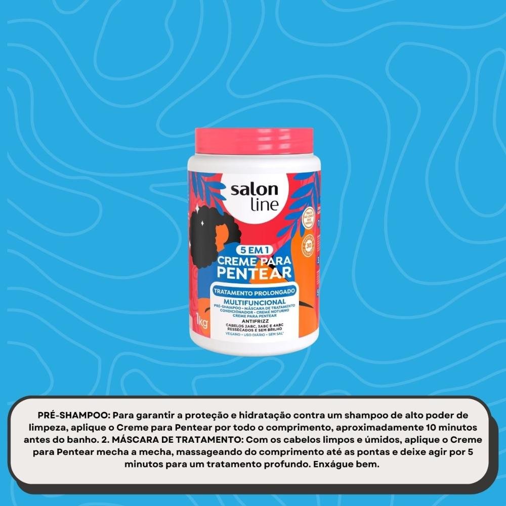 Salon Line Tratamento Prolongado Creme Para Pentear 1kg 1kg 3