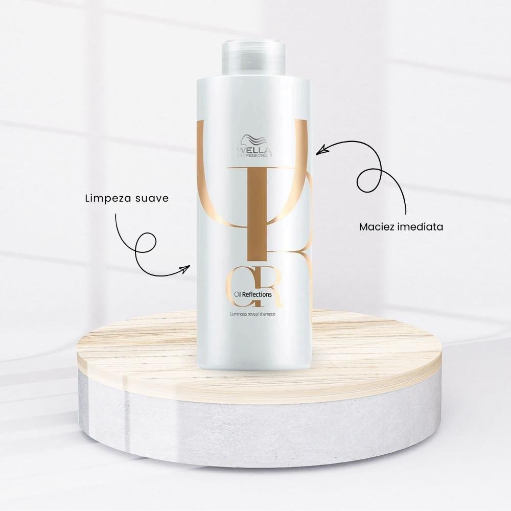 Kit Wella Oil Reflections Shampoo 1 Litro + Máscara 500 ml + Oleo Light 100 ml ÚNICO 15