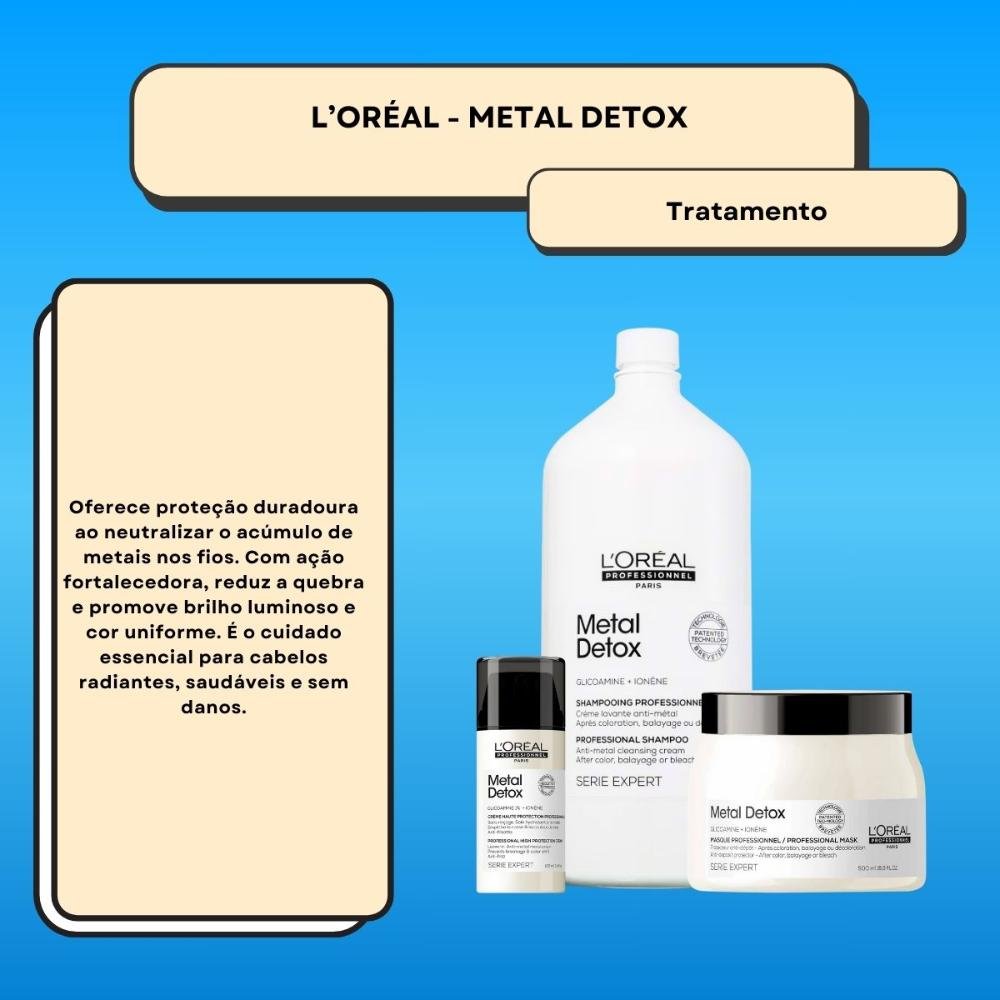 L'Oréal Professionnel Metal Detox Kit Salão (3 Produtos) ÚNICO 2