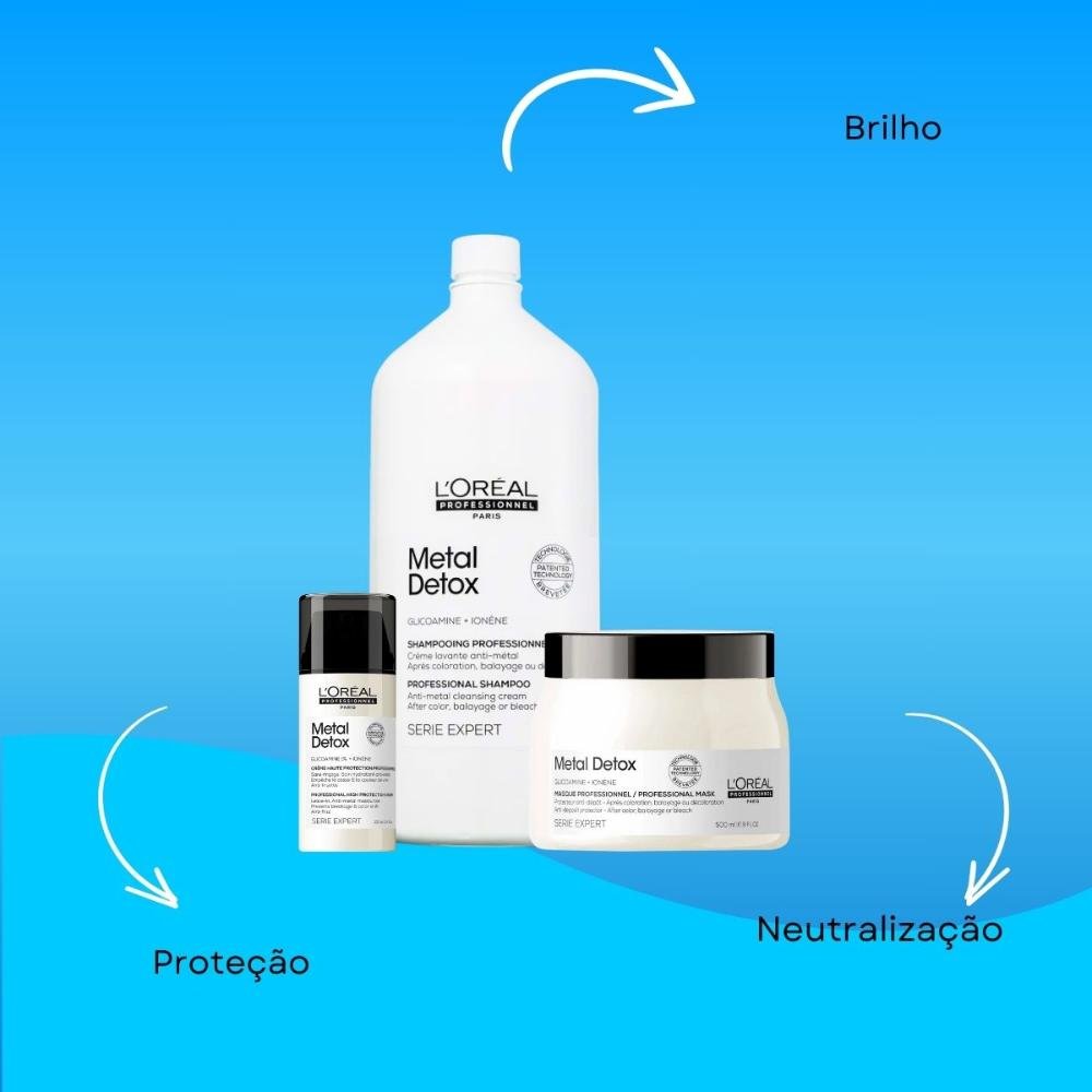L'Oréal Professionnel Metal Detox Kit Salão (3 Produtos) ÚNICO 4
