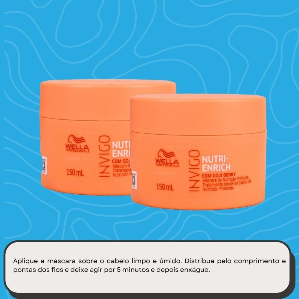 Kit Wella Invigo Nutri-Enrich 2 Máscara 150 ml ÚNICO 5