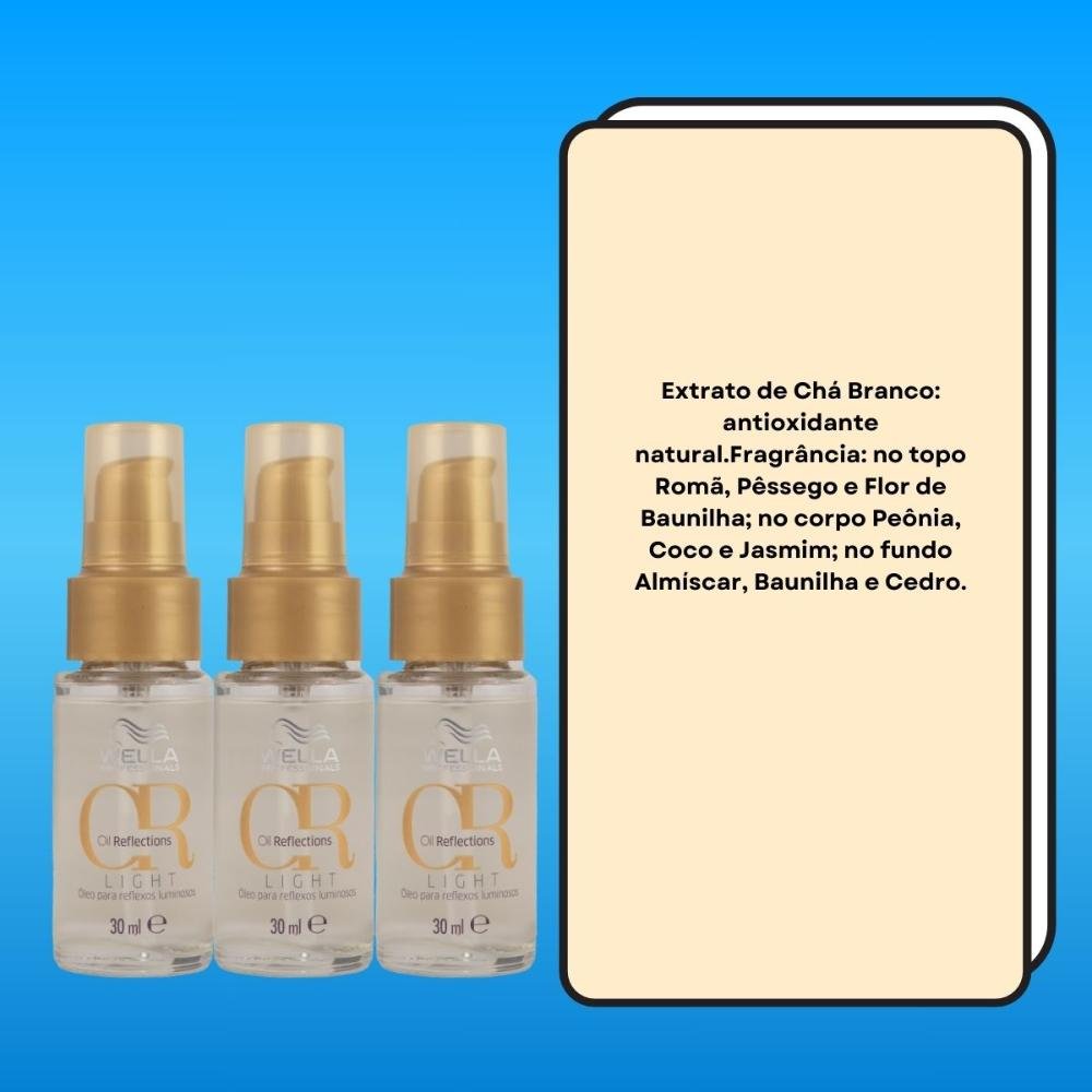Kit Wella Oil Reflections Light 3 Oleo 30 ml ÚNICO 3