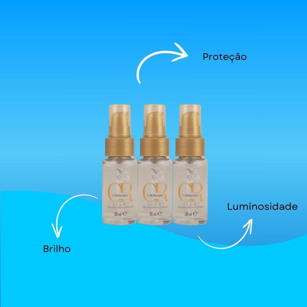 Kit Wella Oil Reflections Light 3 Oleo 30 ml ÚNICO 4