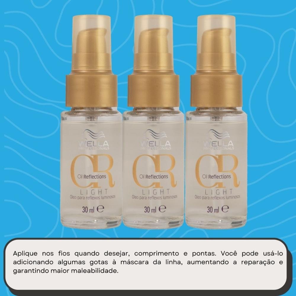 Kit Wella Oil Reflections Light 3 Oleo 30 ml ÚNICO 5