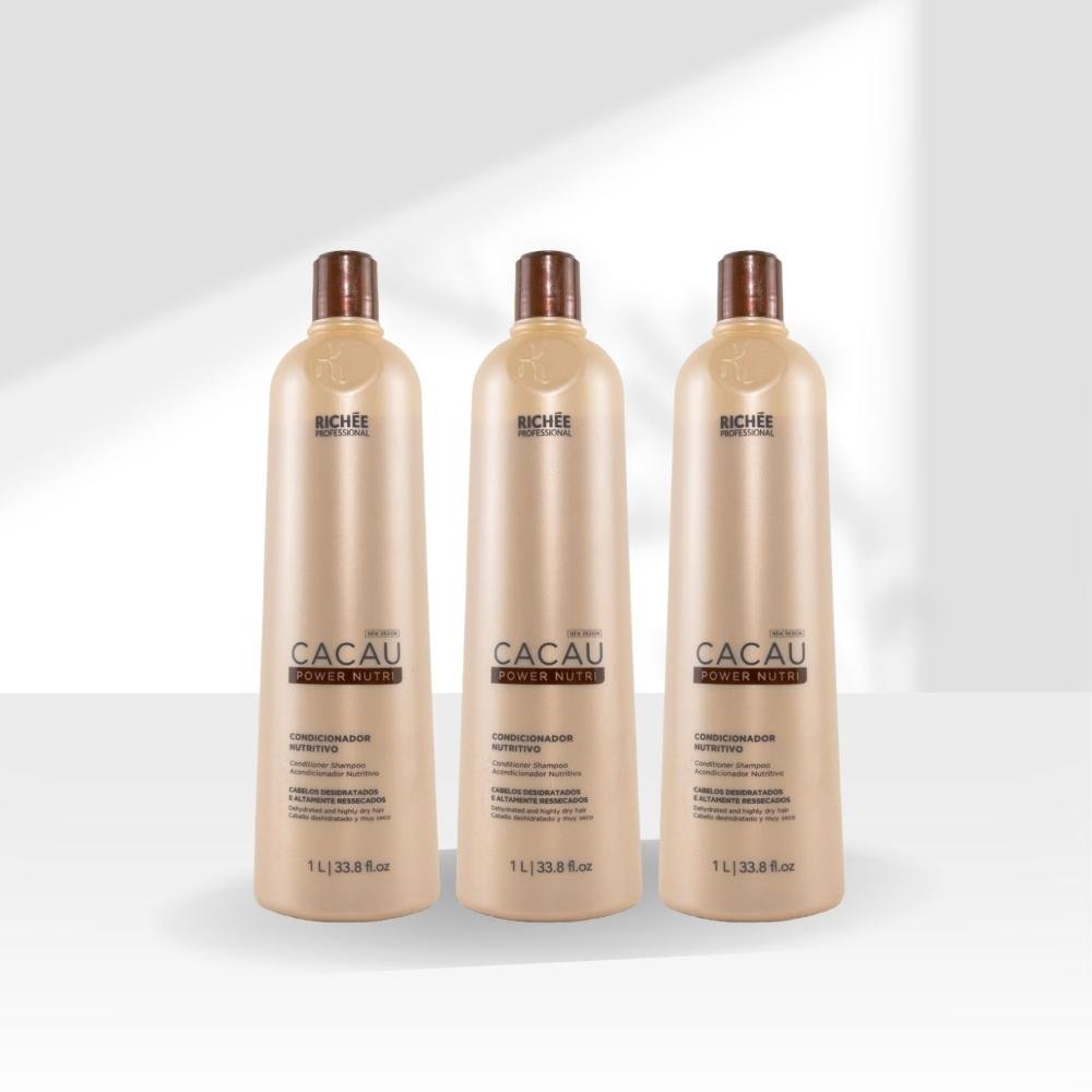 Kit Richée Cacau Power Nutri 3 Condicionador 1 Litro ÚNICO 3