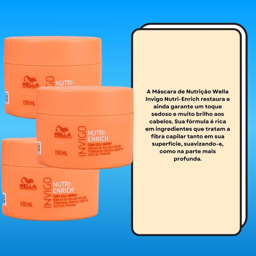 Kit Wella Invigo Nutri-Enrich 3 Máscara 150 ml ÚNICO 3