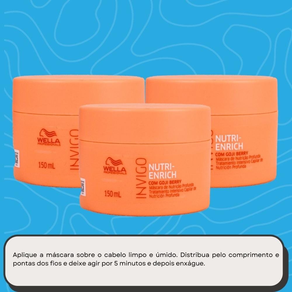Kit Wella Invigo Nutri-Enrich 3 Máscara 150 ml ÚNICO 5