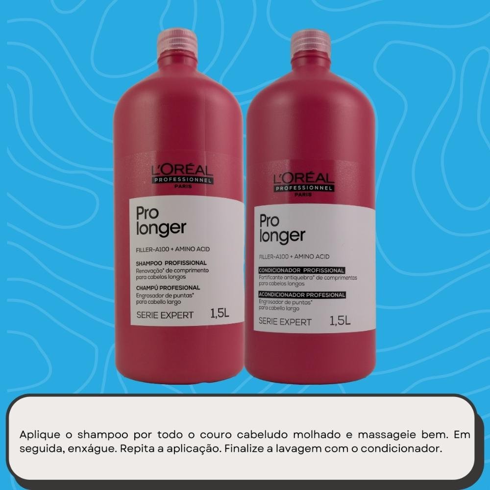 LOréal Professionnel Serie Expert Pro Longer Kit Shampoo e Condicionador 1,5L ÚNICO 5