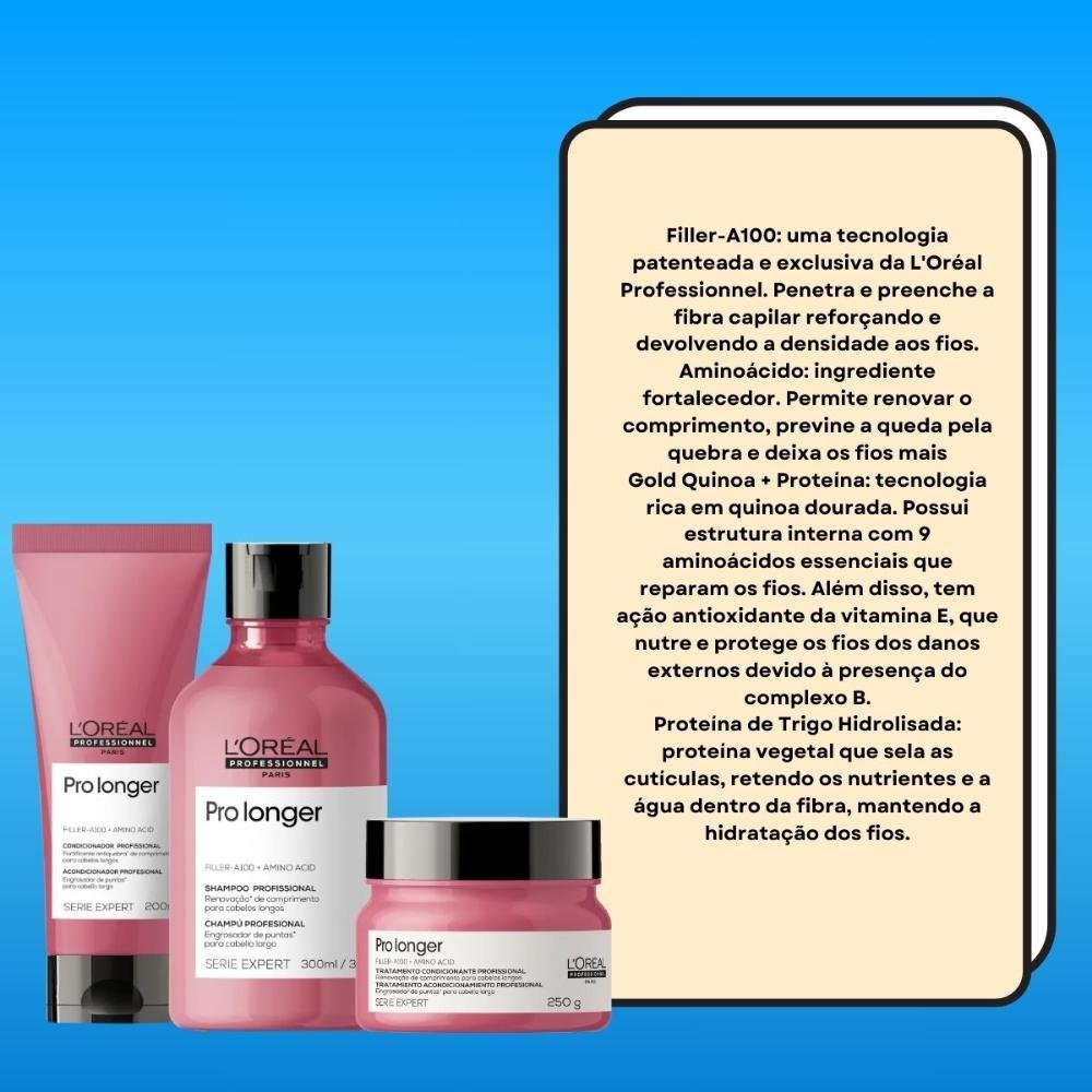LOréal Serie Expert Pro Longer Kit Home Care (3 Produtos) ÚNICO 3