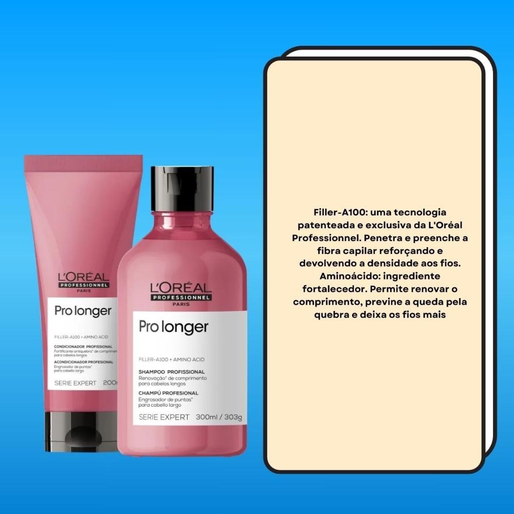 LOréal Serie Expert Pro Longer Shampoo 300ml e Condicionador 200ml 200ml 3