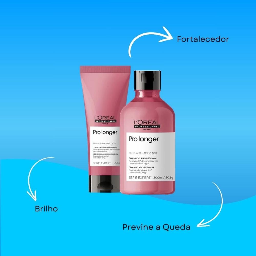 LOréal Serie Expert Pro Longer Shampoo 300ml e Condicionador 200ml 200ml 4