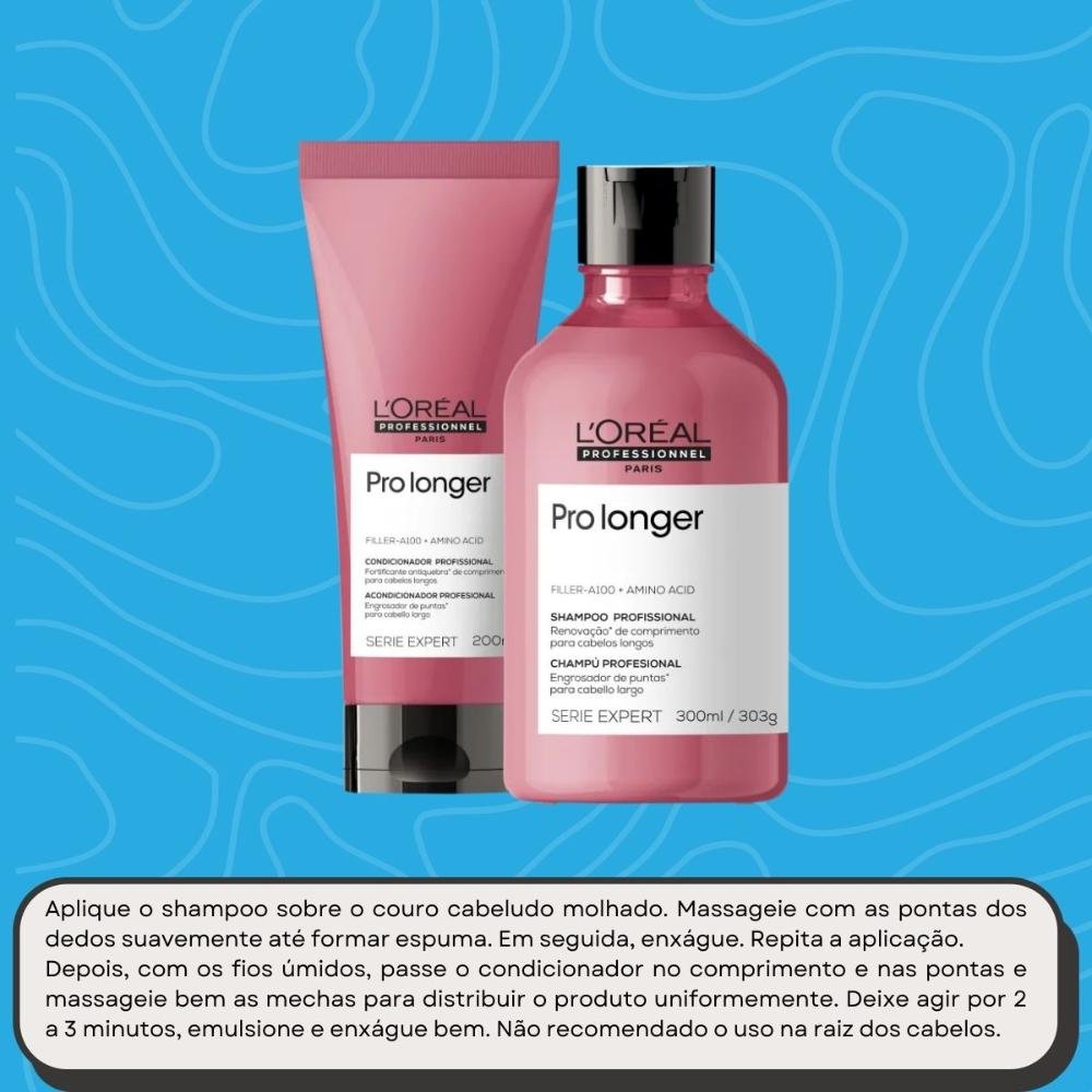 LOréal Serie Expert Pro Longer Shampoo 300ml e Condicionador 200ml 200ml 5