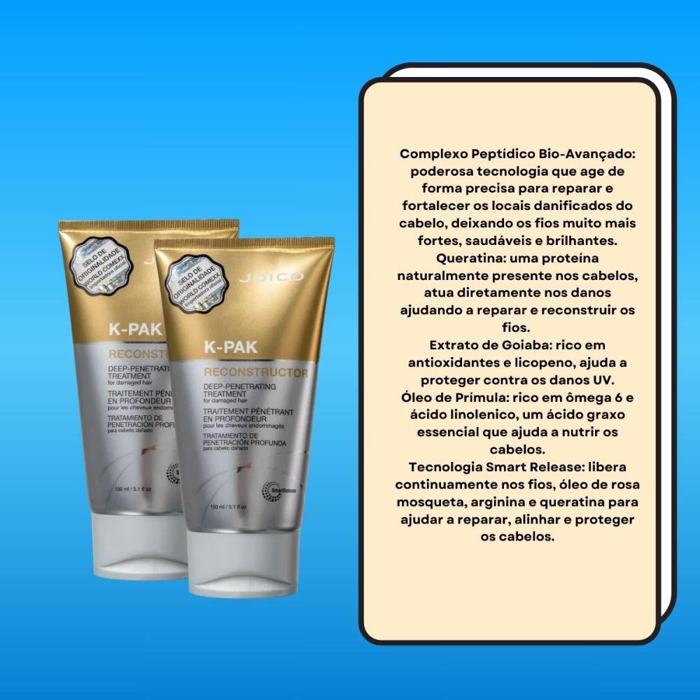 Kit Joico K-PAK Deep Penetrating 2 Máscara 150 ml ÚNICO 3