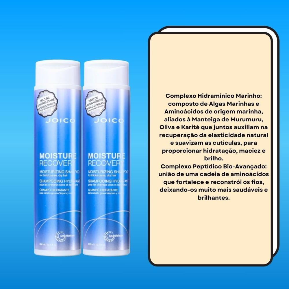 Joico Moisture Recovery Smart Release Kit 2 Shampoo 300ml ÚNICO 3