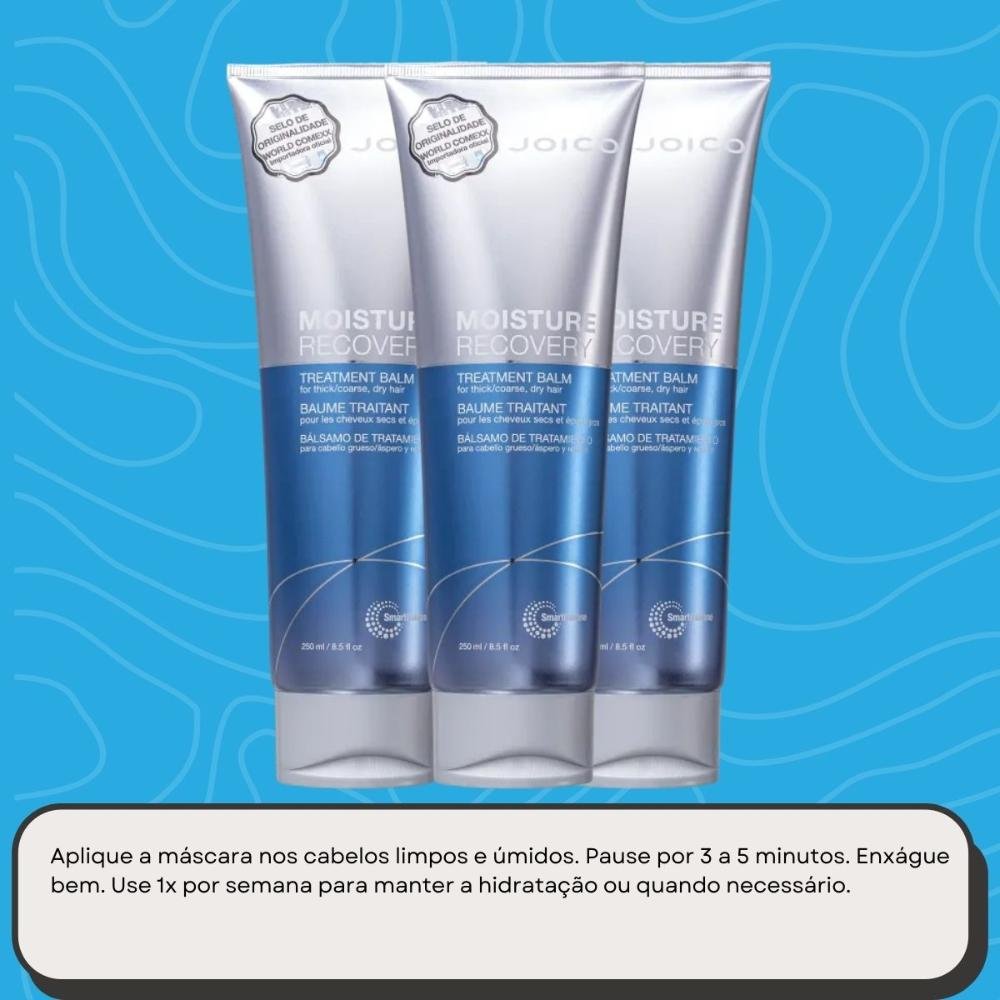 Joico Moisture Recovery Treatment Balm Kit 3 Máscara 250ml ÚNICO 5