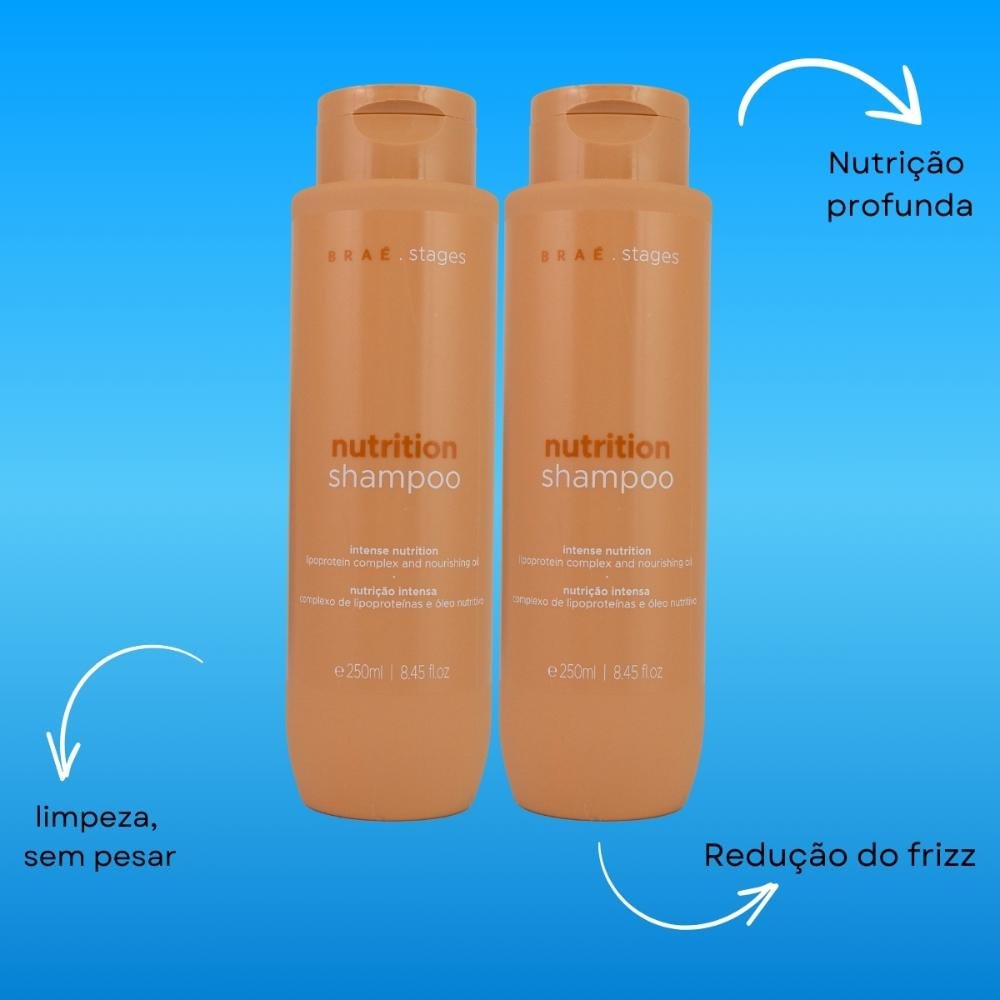 Braé Stages Nutrition Kit 2 Shampoo 250ml ÚNICO 4