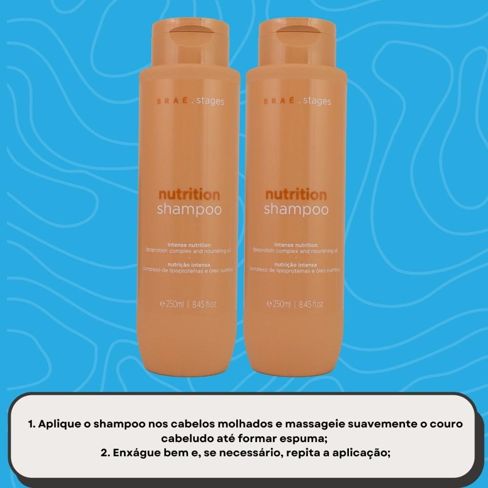 Braé Stages Nutrition Kit 2 Shampoo 250ml ÚNICO 5