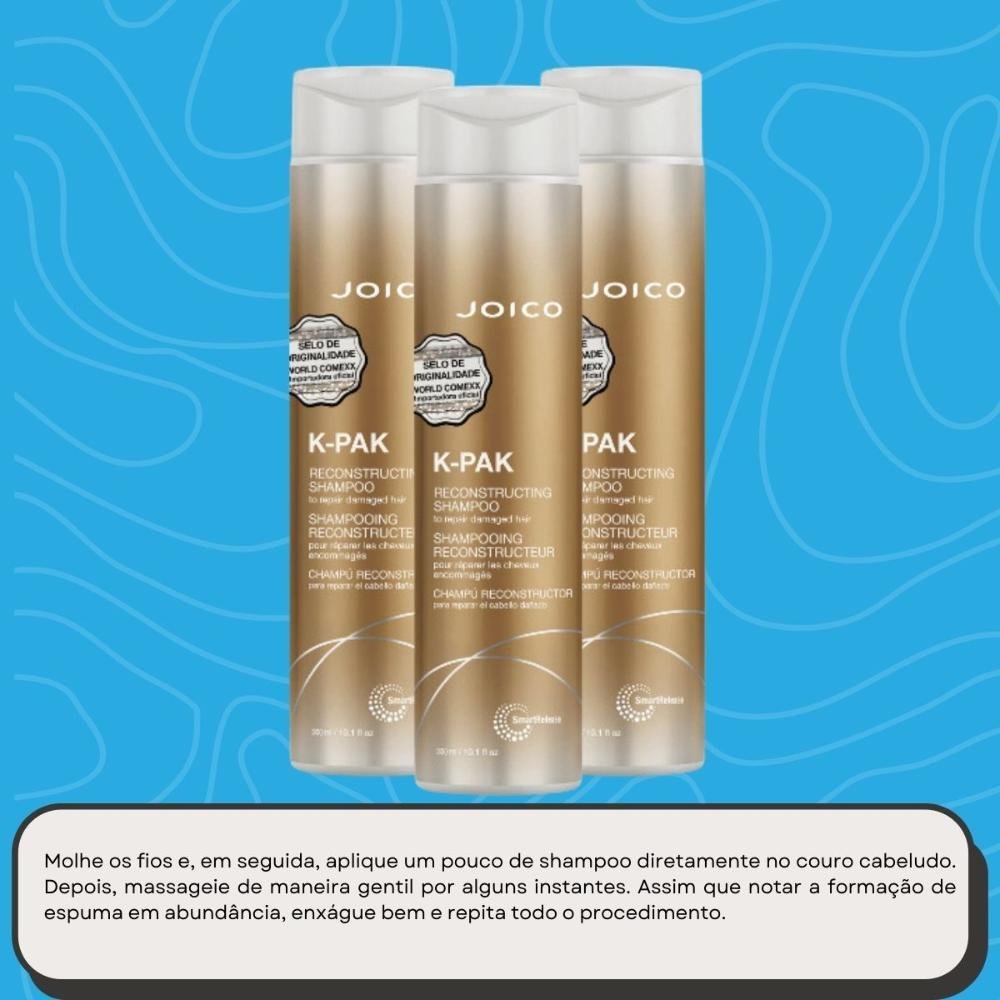 Joico K-PAK Kit 3 Shampoo 300ml ÚNICO 5