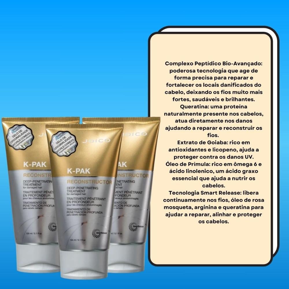 Kit Joico K-PAK Deep Penetrating 3 Máscara 150 ml ÚNICO 3