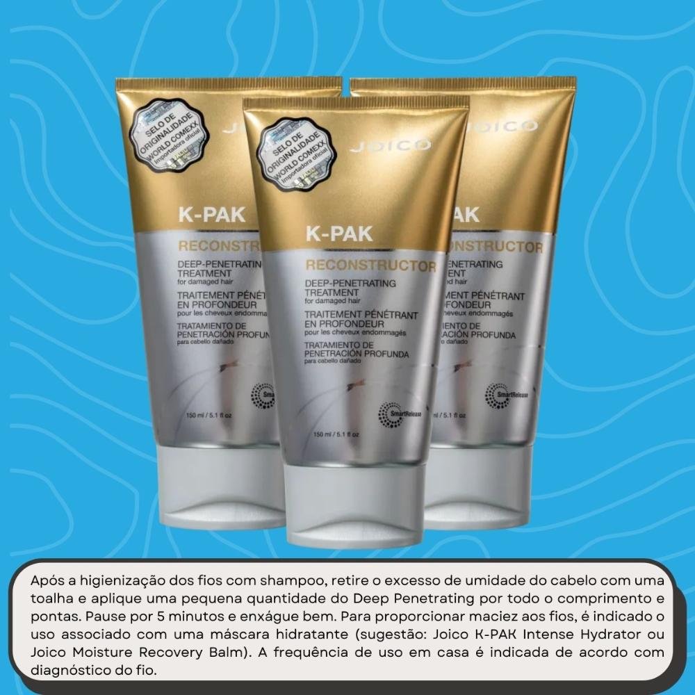 Kit Joico K-PAK Deep Penetrating 3 Máscara 150 ml ÚNICO 5