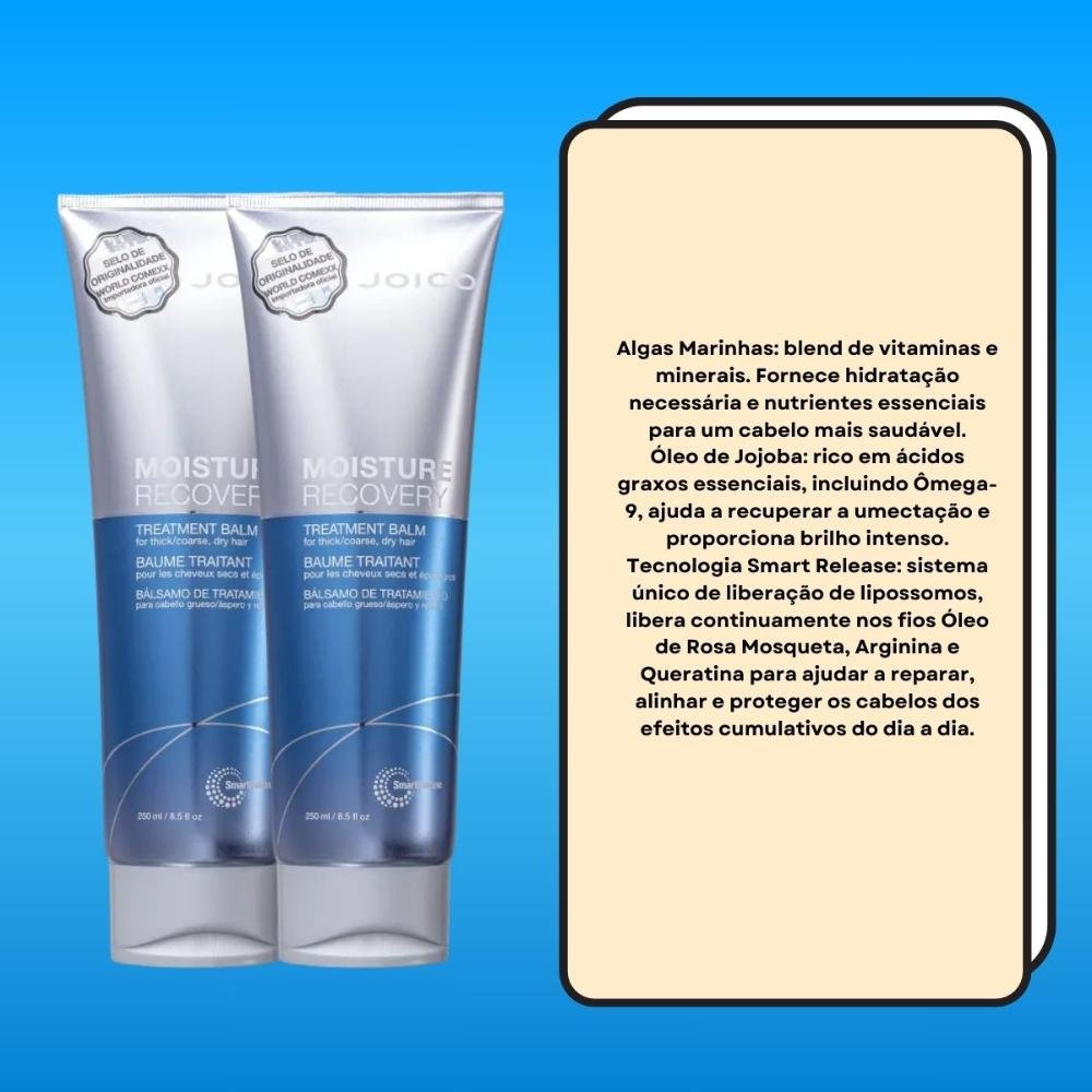 Joico Moisture Recovery Treatment Balm Kit 2 Máscara 250ml ÚNICO 3
