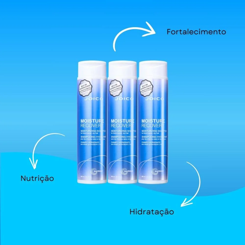 Joico Moisture Recovery Smart Release Kit 3 Shampoo 300ml ÚNICO 4