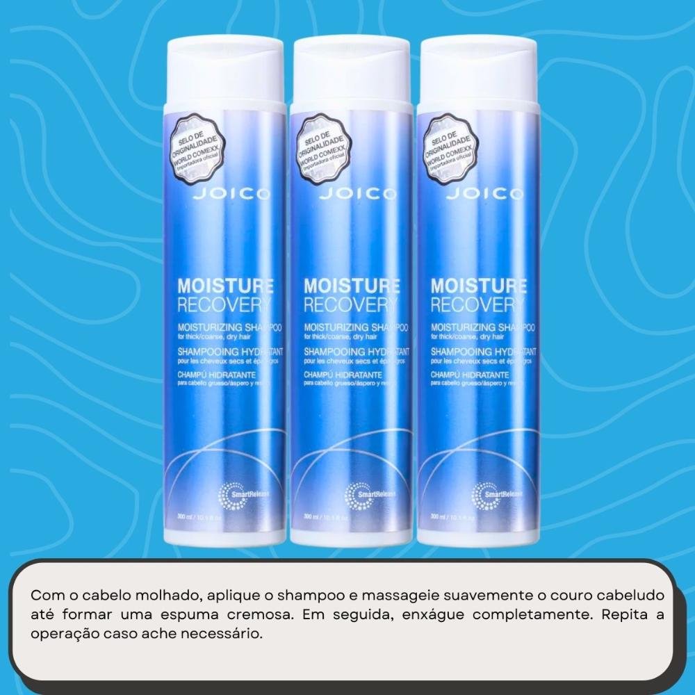 Joico Moisture Recovery Smart Release Kit 3 Shampoo 300ml ÚNICO 5