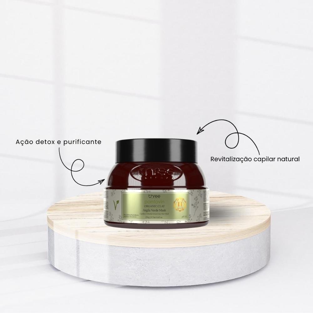 Three Therapy Organic Clay Argila Verde Máscara 250g 250g 2