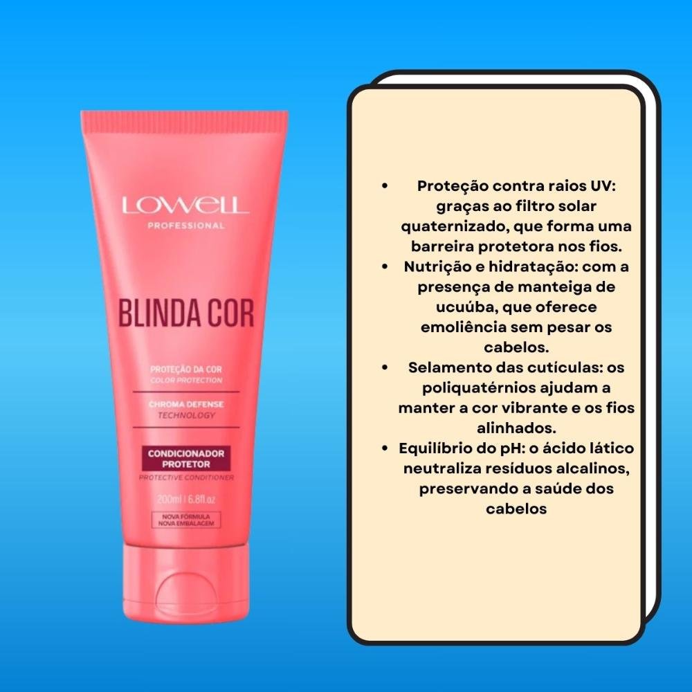 Lowell Blinda Cor Condicionador Protetor 200ml 200ml 3