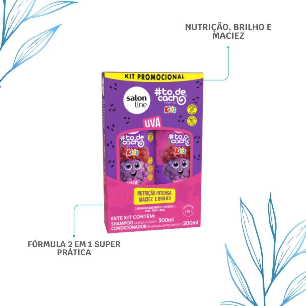 Salon Line #todecacho Uva Kit Shampoo e Condicionador ÚNICO 4