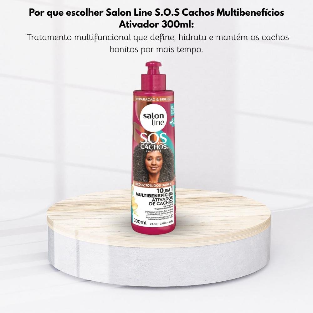 Salon Line S.O.S Cachos Multibenefícios Ativador 300ml 300ml 5
