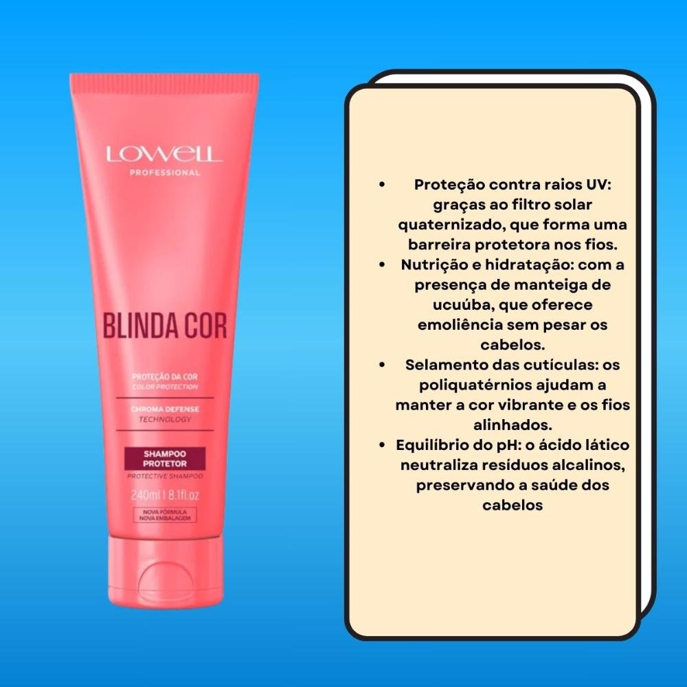 Lowell Blinda Cor Shampoo Protetor 240ml 240ml 3