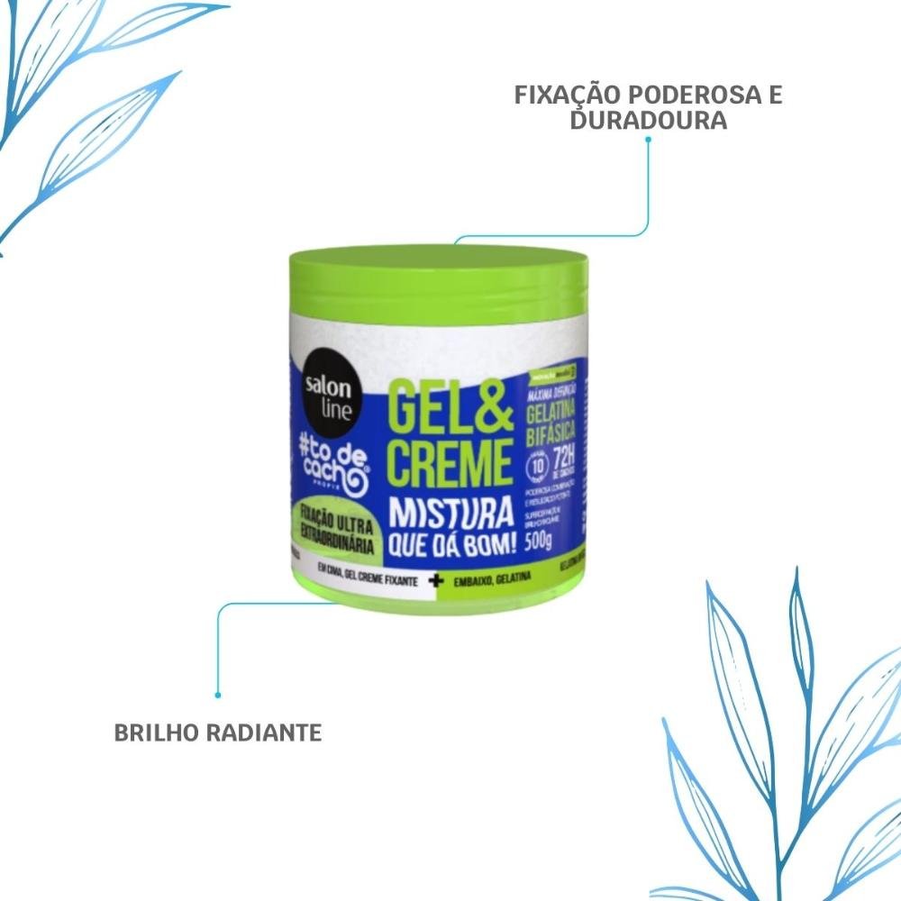 Salon Line #todecacho Fixação Ultra Gel & Creme 500g 500g 4