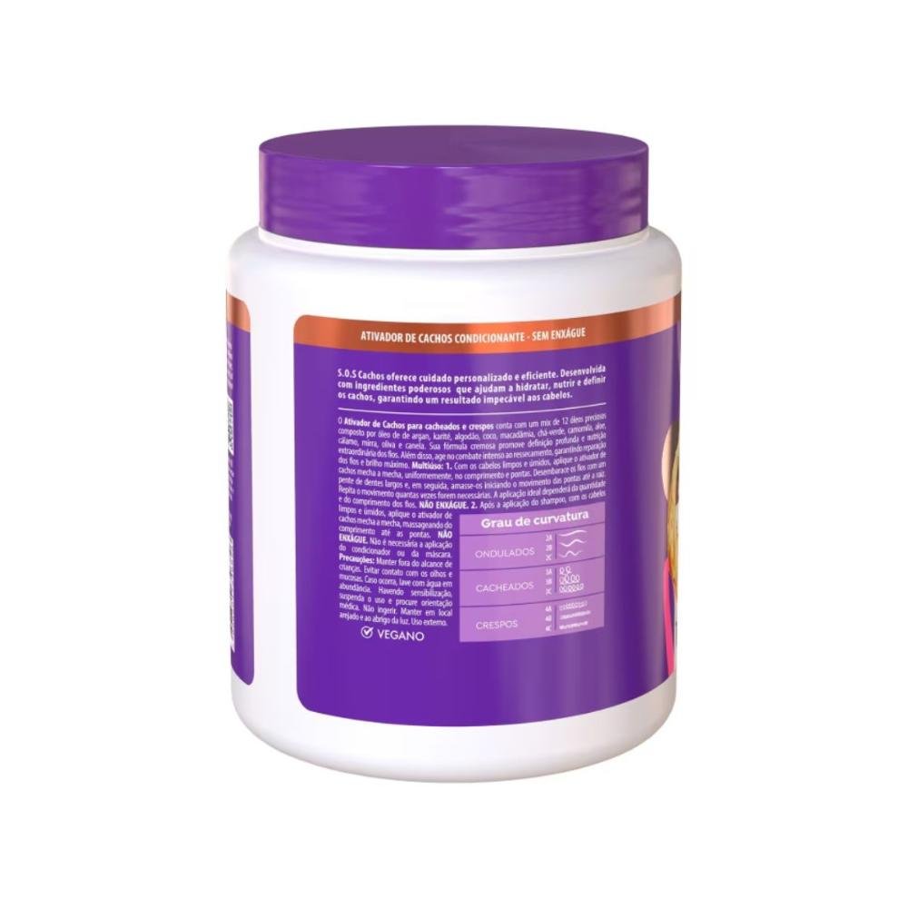 Ativador de Cachos Salon Line S.O.S Cachos Super Oleos para Cabelo Cacheado 1 Litro 1L 2