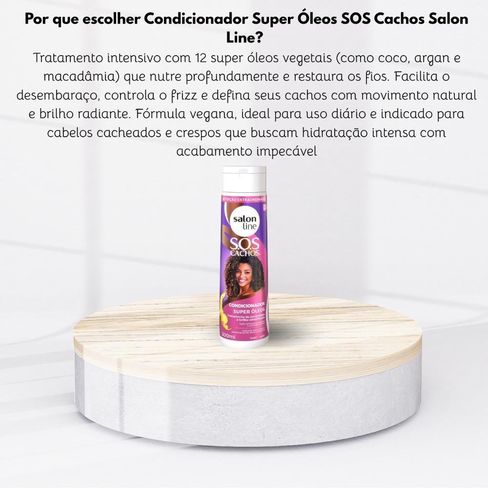 Condicionador Salon Line S.O.S Cachos Super Oleos Cabelo Cacheado 300 ml 300ml 5