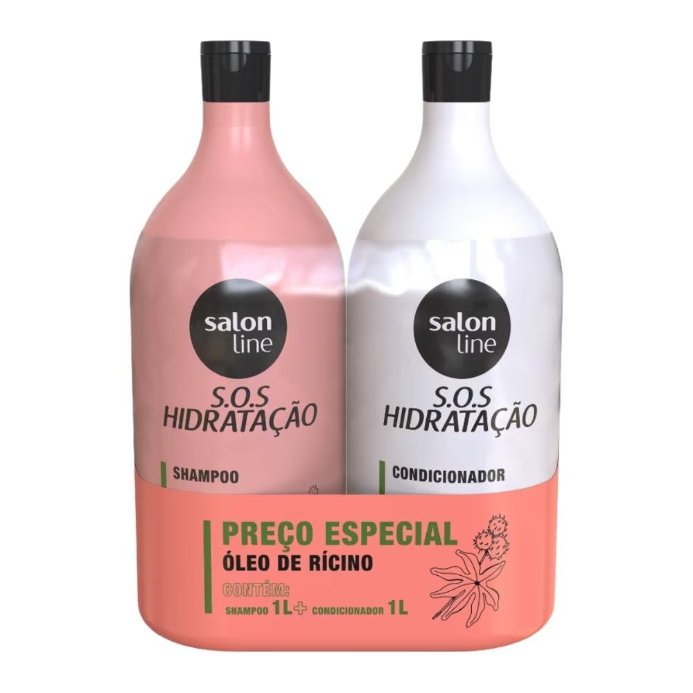 Kit Salon Line S.O.S Hidratação Shampoo e Condicionador 1 Litro