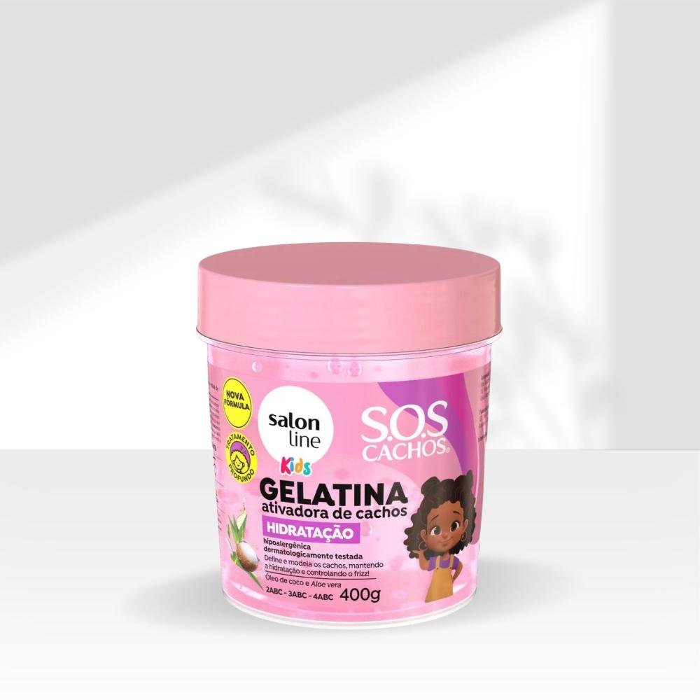 Salon Line S.O.S Cachos Kids Hidratação Gelatina 400g 400g 8