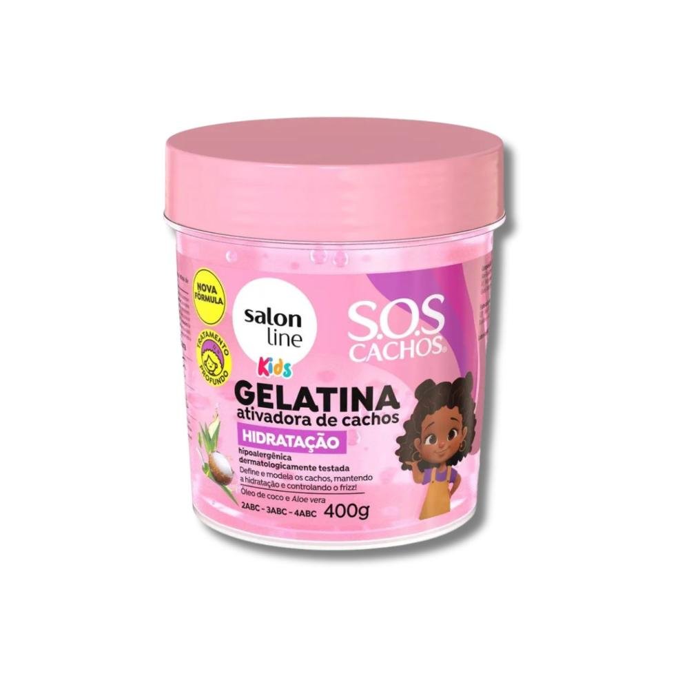 Salon Line S.O.S Cachos Kids Hidratação Gelatina 400g 400g 9