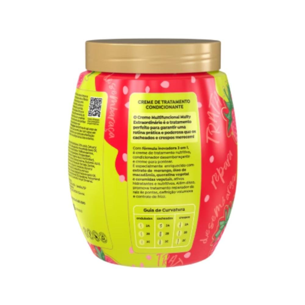 Creme Salon Line Cachos dos Sonhos Morango Multy 3em1 1Kg 1L 2