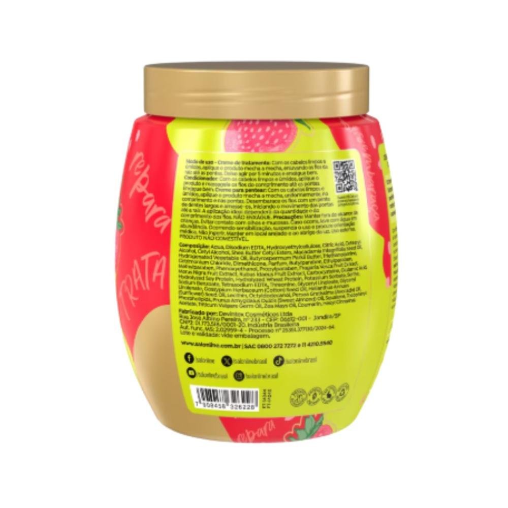 Creme Salon Line Cachos dos Sonhos Morango Multy 3em1 1Kg 1L 3