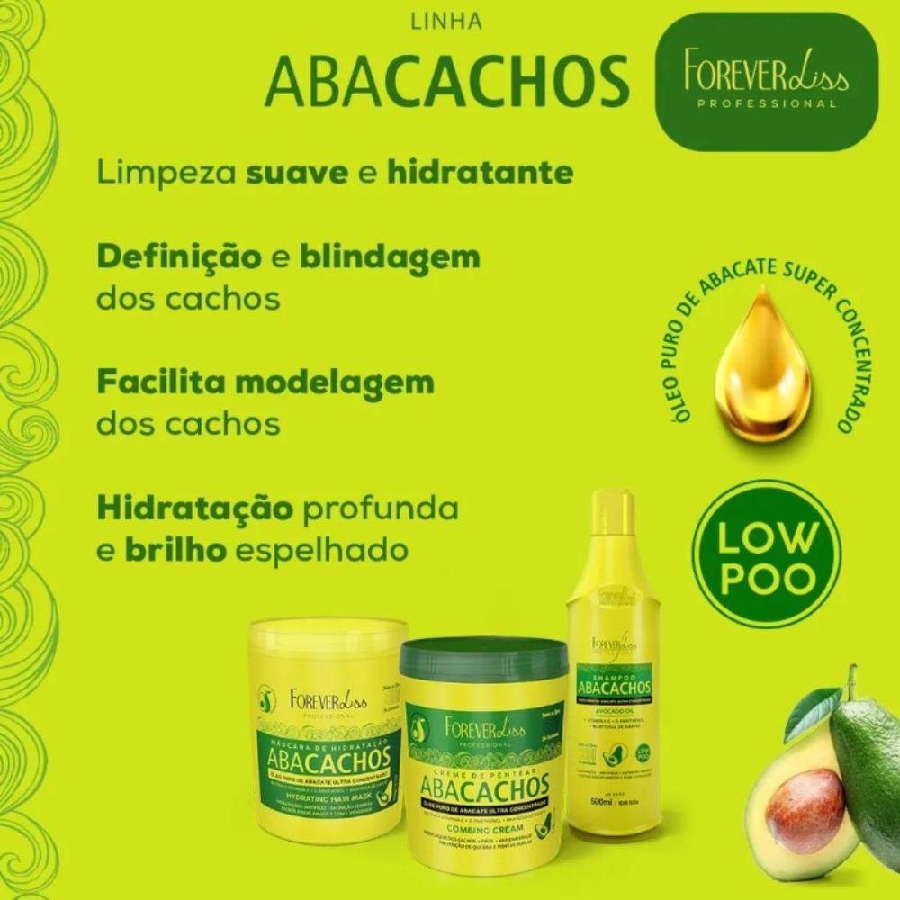 Máscara Forever Liss Máscara de Hidratação Abacachos para Cabelo Cacheado150 g 150g 3