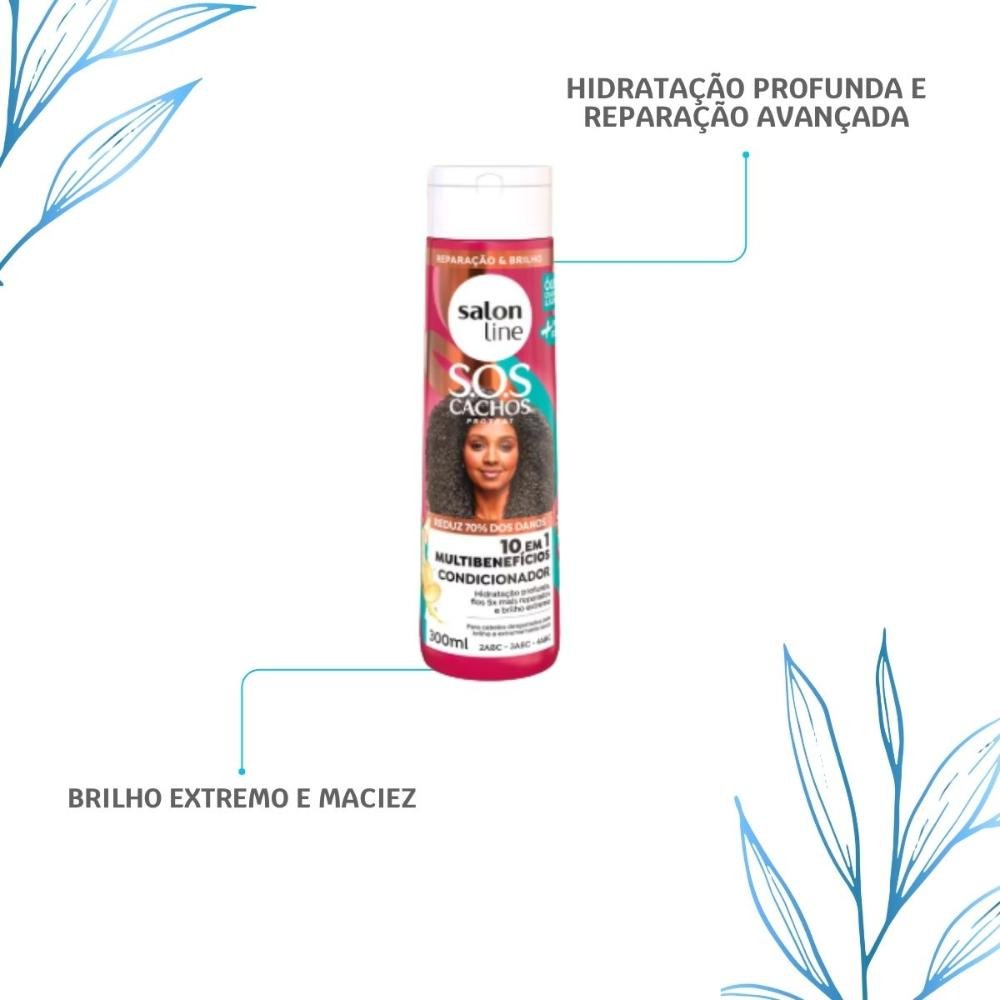Salon Line S.O.S Cachos Multibenefícios Condicionador 300ml 300ml 4