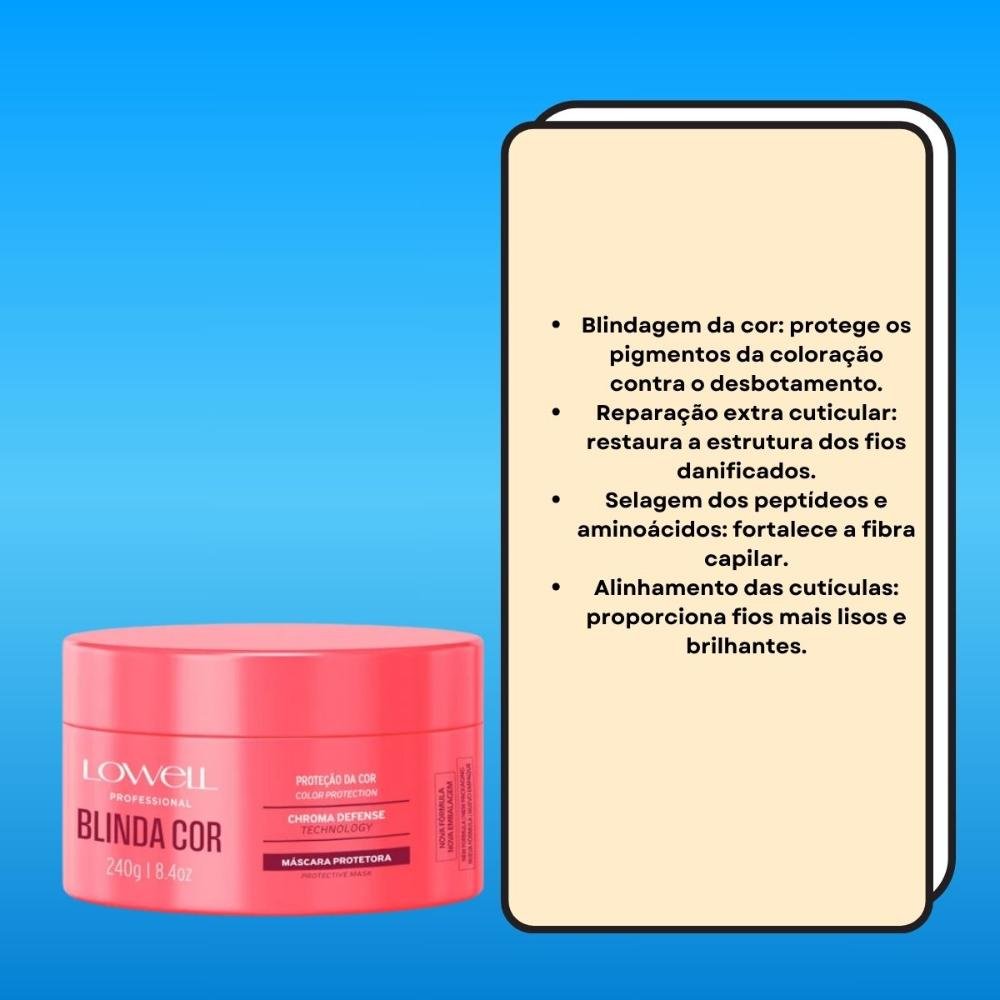 Lowell Blinda Cor Máscara Protetora 240g 240g 3