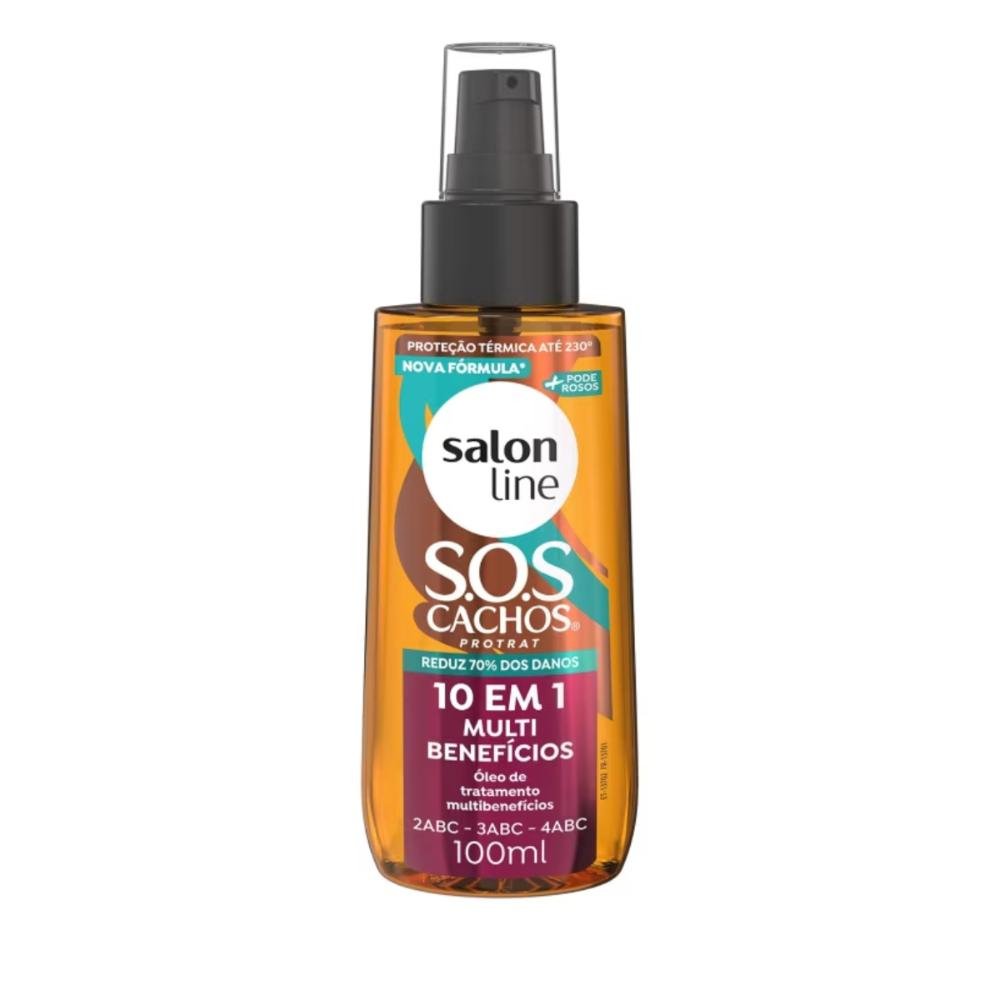 Oleo Salon Line S.O.S Cachos 10 em 1 Multibenefícios para Cabelo Cacheado 100 ml