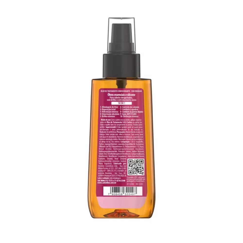Oleo Salon Line S.O.S Cachos 10 em 1 Multibenefícios para Cabelo Cacheado 100 ml 100ml 2