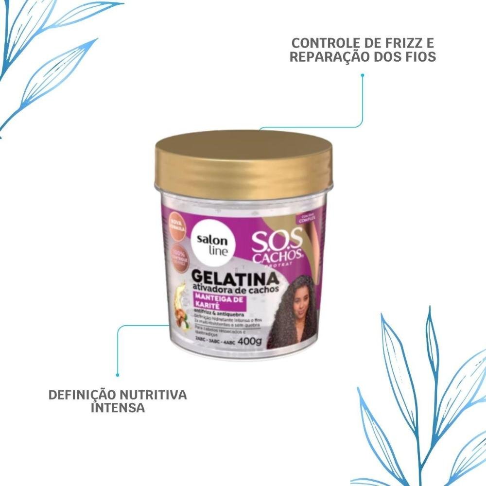 Oleo Salon Line S.O.S Cachos 10 em 1 Multibenefícios para Cabelo Cacheado 100 ml 100ml 5