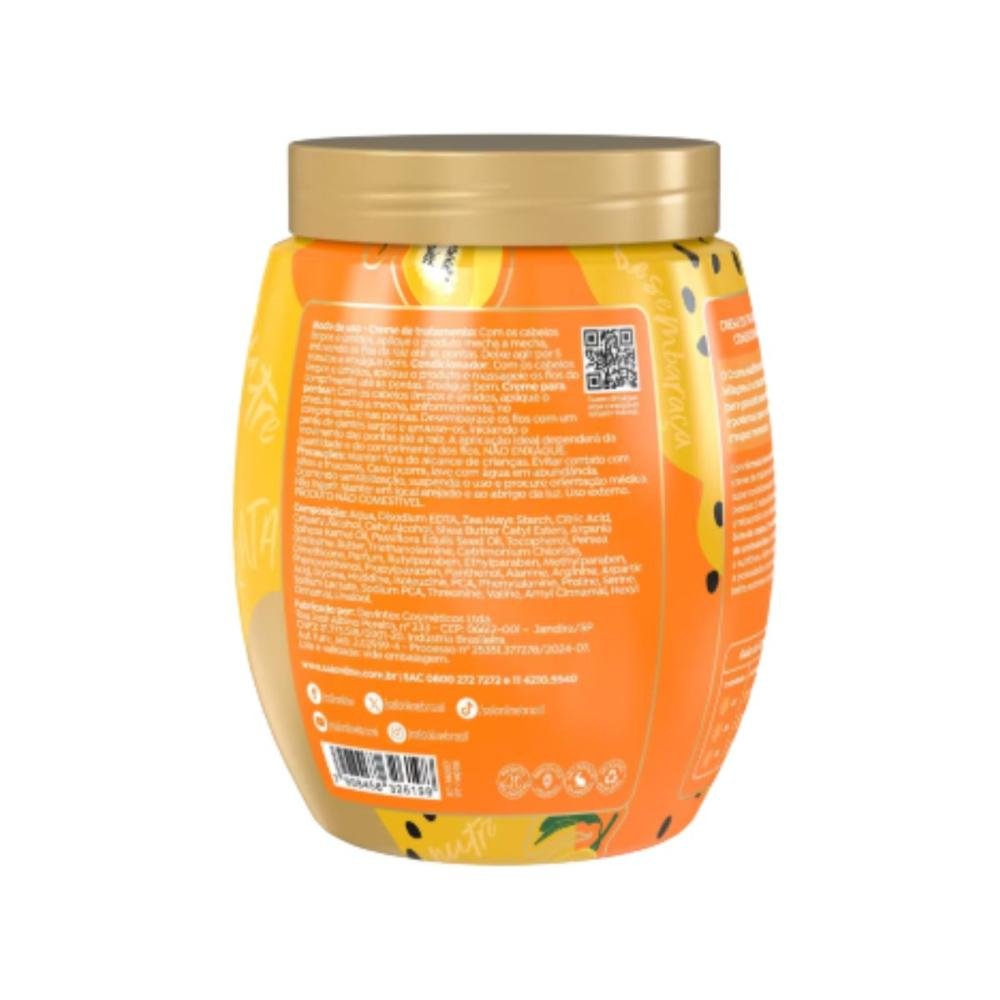 Creme de Pentear Salon Line Cachos dos Sonhos Maracujá Multy 3 em 1 Creme para Cabelo Cacheado 1 Kg 1kg 3